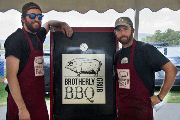 Darryl (right) and Ryan (left) Schoonmaker offered delicious ribs and sound advice on how to make great BBQ ribs.