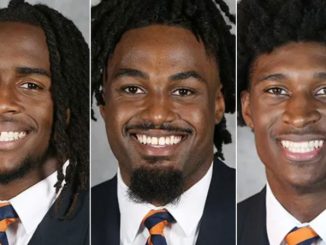 Three members of University of Virginia’s football team were shot on Sunday, Nov. 13: (From left) Devin Chandler, Lavel Davis Jr. and D’Sean Perry.