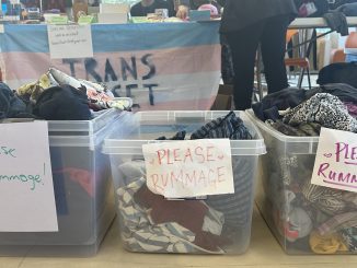 The Trans Closet of the Hudson Valley and the WGSS Department hosted a clothing drive at the Lecture Center.